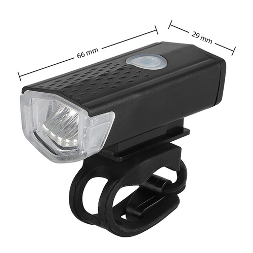 LED Fahrradlicht Set | Radlicht Set bestehend aus Vorderlicht & Rücklicht aufladbar über USB | XME CREE 3W LED, 300lm, 3 Leuchtmodi, 800mAh | 5 LEDs, 7 Leuchtmodi, 15lm