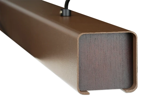LED-Pendelleuchte, modern, rechteckig | Fernbedienung, 60 cm, 24 W | braun | SX41-60CM-24W-BR