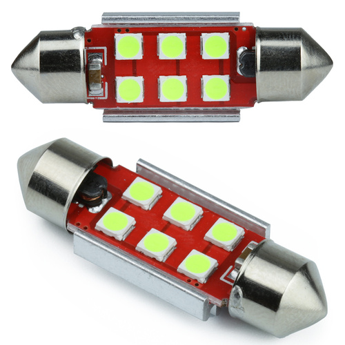 Auto LED Birne C5W 6 SMD 3535 CAN BUS grün