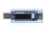 Digitaler Spannungsmesser | USB-Tester | Spannungs- und Stromverbrauchsmesser | Multifunktionales Batterieprüfgerät | KWS-V20-BLUE
