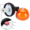 LED Warnleuchte auf Pfosten montiert | Warnblitz | Drehlicht | LED-03L-3-V2