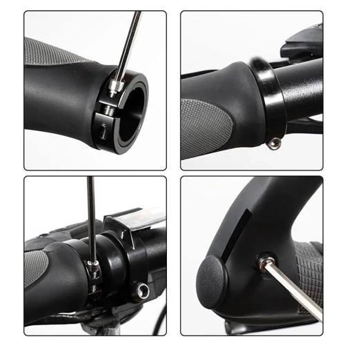Ergonomische Fahrradgriffe | Rutschfeste TPR-Gummigriffe | BHD-233-BK