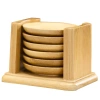 Untersetzer-Set aus Bambus | 6 Stück | Ergänzung für Gong Fu Cha Technik | BCP-6in1-Bamboo