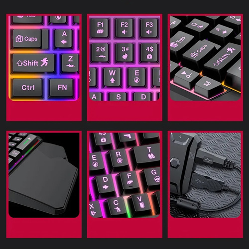 Gaming-Einhandtastatur mit LED-Hintergrundbeleuchtung, Keypad | T19