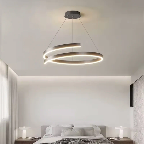 Moderne Hängelampe 60 cm | Spiral LED Lampe 80W | RLO-60CM-80W-B
