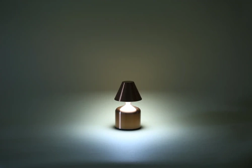 LED-Tischleuchte Pilzform | kabellos, Touch-Bedienung, geeignet für Hotel, Restaurant, Nachttisch | kupfer | HJA42-COPPER