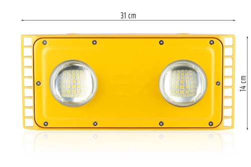 Strahler EX | LED-Lampe für explosionsgefährdete Bereiche | Explosionsgeschützte Halogenlampe | GSM-100W-GOLD