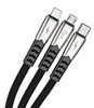 3-in-1 verstärktes USB-Kabel für Telefon - Micro USB, Type-C, Lightning (iPhone) | UC-009