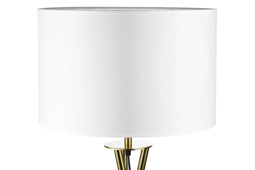 Weiße Stehlampe | Modernes, stilvolles Beleuchtung für Wohnzimmer, Schlafzimmer | Weiße Stehlampe mit Metallgestell | HM112-WHITE