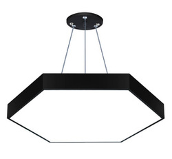 LED-Pendelleuchte | 50 W | Voll-Hexagon | Aluminium | CCD flimmerfrei | Ø 60x6 cm | LPL-003