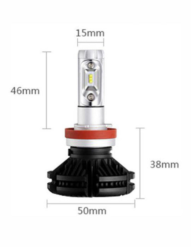 LED Scheinwerferlampen H9 H11 X3 ZES 50W 12000 lm | 2 Stück