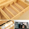 Möbel-Organizer für Schubladen | Bambus, verstellbare Trennwände | KBT-D456