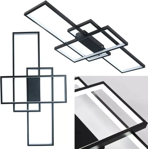 Moderne Deckenleuchte | LED-Deckenleuchte | Schwarz | XL-016-82W-B