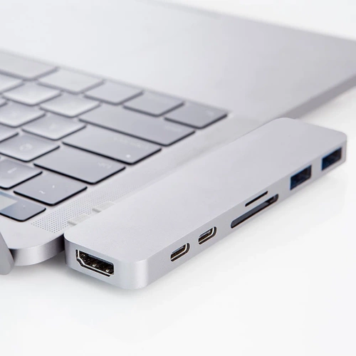 USB-C Hub mit 2x USB-A + 2x USB-C + SD + TF + HDMI | Adapter, Typ C 7-in-1 Splitter | HUB