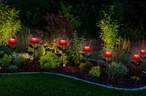 Solarblume | Solar-LED-Gartenlaterne Chrysantheme | 72 cm, 600 mAh | FLD-26-PINK