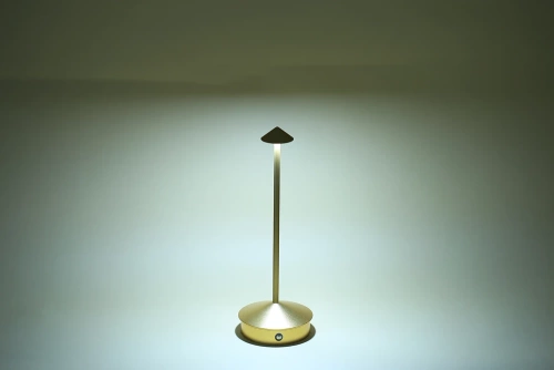 Tischlampe mit eingebautem Akku | Nachtlicht mit drei Leuchtfarben | Stimmungsvolle Lampe für Hotel, Restaurant | HJA32-GOLD