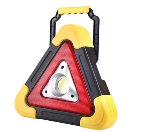 Taschenlampe - LED-Warnblinkleuchte mit Powerbank und Solarmodul | HB-6609