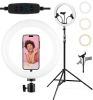 Ringlicht Set | 32 cm mit 210 cm Stativ | professionelle Beleuchtung für Streaming oder Make-up