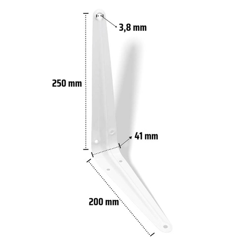 Regalträger | Stahl Regalwinkel Set, 2 Stück | weiß | ZJ-2-SILVER