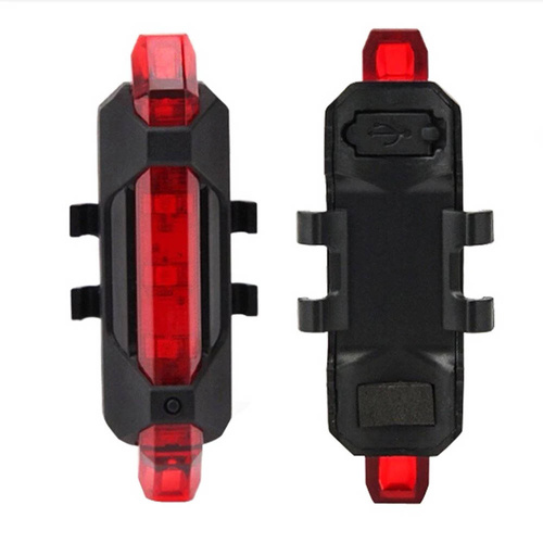 LED-Fahrradrücklicht | 5 Dioden, 7 Leuchtmodi, 15 lm, eingebauter Akku | BL918