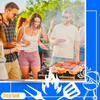 Grill-Teflonmatte | Mehrfachgrillrost | Grillpfanne | BTF-430-B-5x
