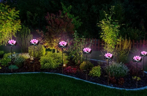 Sonnenblume Solar | Solar-LED-Gartenlampe Wasserlilie, Lotus | 70 cm, 600 mAh | FLD-39-PINK