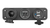 3in1 Autopanel 12V 24V | Bedienfeld mit 12V-Schaltern | USB-Zigarettenanzünder-Splitter | Voltmeter 