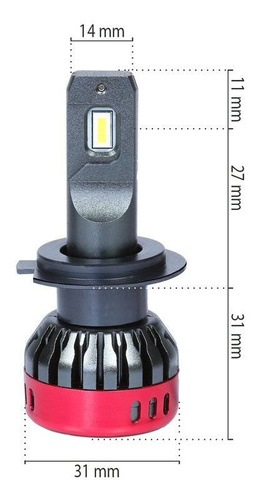 LED-Scheinwerferlampe | H7 | 100 W | 12–24 V | F6 CSP | Set