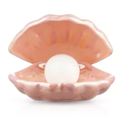 LED-Tischleuchte | Keramik, muschelform, kabellos | rosa | BKD-140-PINK