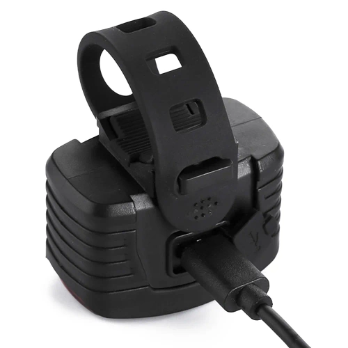 USB-LED-Fahrradlicht-Set – Vorne Weiß + Hinten Rot | Leistungsstarke Fahrradbeleuchtung| mit Batterie | BK-L8005
