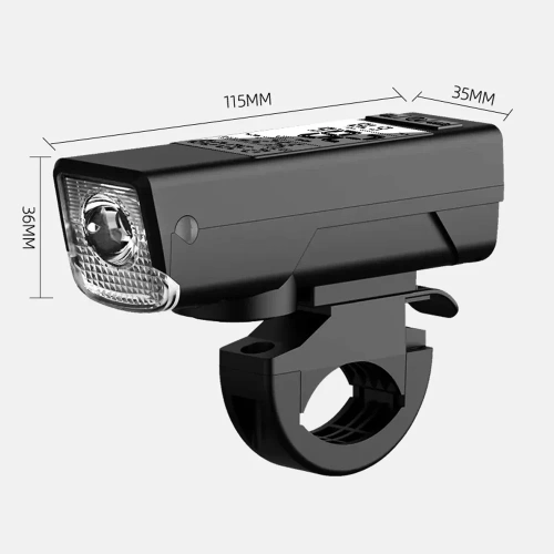  3-in-1 LED Fahrradlicht 450 lm | Computer zur Messung von Geschwindigkeit, Distanz und Zeit | Starke Beleuchtung mit Tonsignal | MBLBD-3201