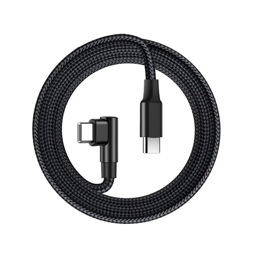 GSM-Kabel | USB-C Winkelkabel | 90° Steckerkabel | Schnellladung POWER DELIVERY | Datenübertragungskabel | PD-F60W-1M-B