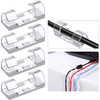 Set 10 Stück Kabel- und Draht-Organizer | Nano-Klips mit Klebeband | Transparent | KZ-D58
