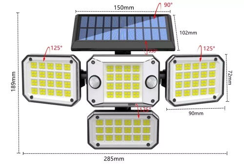 LD-296LED-BLACK Solarlampe