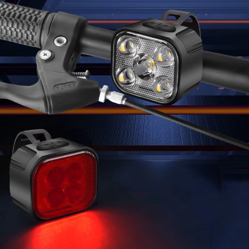 USB LED Fahrradlicht Set vorne + hinten | Wasserdichte Fahrradlichter | BK-L325