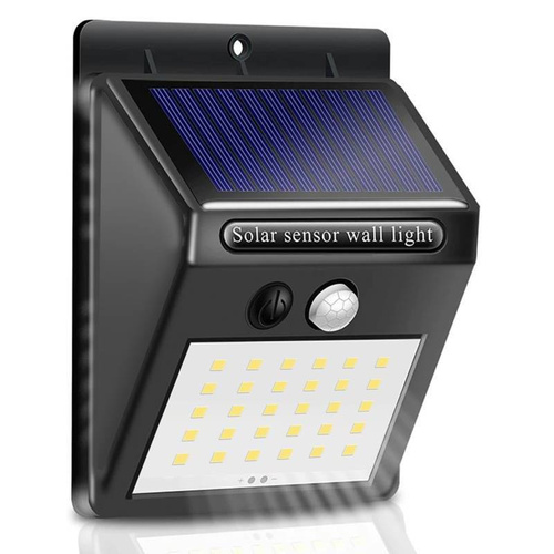 Solarleuchte mit LED und Bewegungs- und Dämmerungssensor | 30 LED-Lampen | SSL-30LED