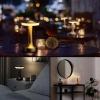 Kabellose Tischlampe | Touch-Nachtlicht mit einstellbarer Lichtfarbe | USB-Lampe | HJA14-SCHWARZ