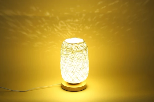 Rattan-Tischleuchte | stilvolles Nachttischlicht | ZBD-C2314-BG