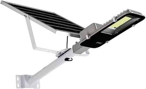 LED-Straßenleuchte solarbetrieben | 800 W, 8 Ah, IP65, 118 SMD5730 LEDs, großes Solarpanel 6 V/12 W, Fernbedienung | LDT-B118