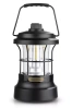 LED Campinglampe im Retro-Stil mit Powerbank-Funktion | Stufenlose Helligkeits- und Farbregelung | 3000mAh, 20-260lm, 5-120h, IPX6 | Schwarz | MY-880