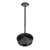 Tischlampe mit eingebautem Akku | Nachtlicht mit drei Leuchtfarben | Stimmungsvolle Lampe für Hotel, Restaurant | HJA32-BLACK