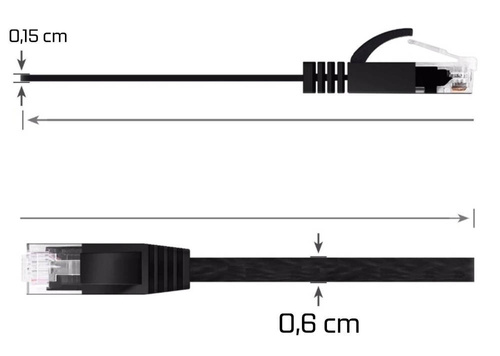 Netzwerkkabel LAN Ethernet Kat. 6a | Patchkabel RJ45 0,5M | Cat6a-0.5M
