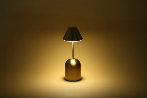 LED-Tischleuchte | kabellos, integrierter Akku 2.000 mAh, stufenlos dimmbar, Farbtemperatur einstellbar | silber | YG-D020-Silver