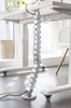 Kabel- und Drahtabdeckung 1,3m | Vertikaler Kabelkanal | Silber | QN-1501