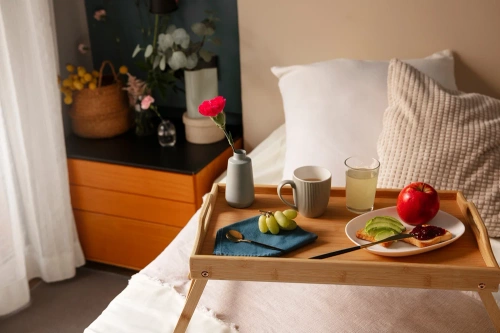 Frühstückstisch mit Beinen | Holztablett für Laptop | KBT-530