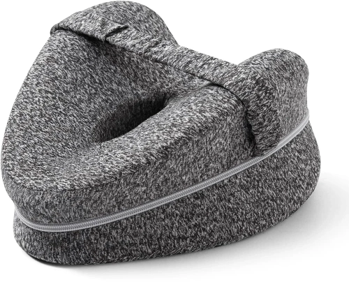 Orthopädisches Kissen | Kniekeil für Seitenschläfer zur Unterstützung der natürlichen Körperhaltung | grau | JLP-013-GREY