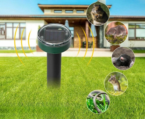 Nagerabwehr | Solar Maulwurfschreck, Wühlmausschreck, Schädlingsbekämpfung | YQJ-1203-BLACK