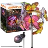LED-Gartenleuchte Solar Blume mit Schmetterlingen | 65 cm, 600 mAh | FLD-09-C