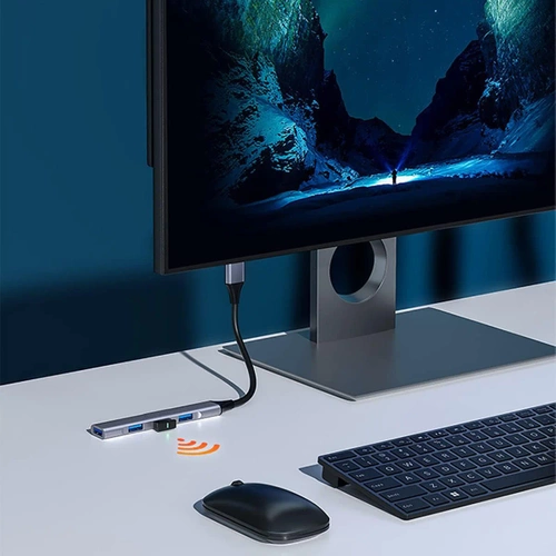 USB-Hub | USB-C auf 4x USB-A Adapter, 4-in-1 Verteiler | Hub