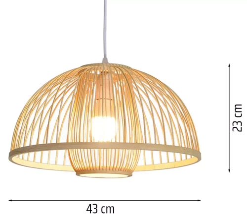 Handgefertigte Bambus-Hängelampe | BOHO | Chinesischer Kronleuchter